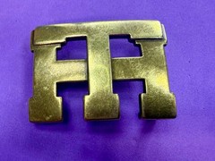 Tommy Hilfiger Monogram TH American Clothing Brand Apparel BrassTone Belt Buckle