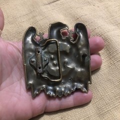 Antiqued Bronze Brass Color Eagle Music Rock Band Belt Buckle