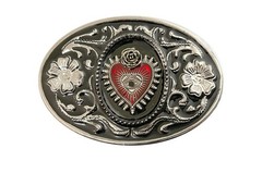 Sacred Heart Belt Buckle Valentines Day Mexican Art Western Style Solid Metal
