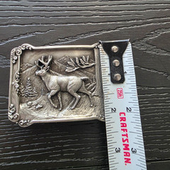 Vintage 1984 Williams Oregon Buck Deer Belt Buckle V-29 Wildlife Deer Scene
