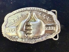 Thumb Wrestling All-Star Champion Trophy Award 2005 SMC LLC. Belt Buckle