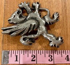1980S GRIFFON SILVER COLORED AWESOME BELT BUCKLE WATCH OUT HARRY POTTER!!