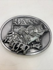 Bass Anglers Sportsman 1990s Society Belt Buckle Made in U.S.A. New No Box Rare
