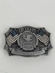 Vintage NRA National Rifle Association Of America Pewter Belt Buckle Made In USA