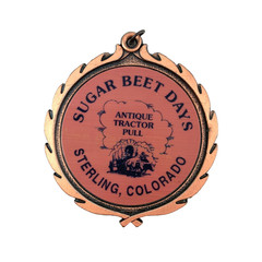 Vintage Sugar Beet Days Sterling Colorado Antique Tractor Pull Medal PDU Taiwan