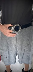 “Tire” Mirror Industrial Round 3” Heavy Belt Buckle OOAK Darren McNeese