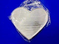 Beautiful Heart Shaped Textured Silver Color Ladies Soaked Project Belt Buckle