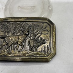 Vintage 1976 Great American Buckle Co Deer Stag Limited #520 USA 3.5×2.25”