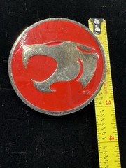 Thundercats Red Silver Enamel Belt Buckle Brass Metal 3.25&Prime; Warner Bros 2005