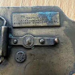 Vintage Aged Heavy Large 1970s Southern Comfort Whiskey Liquor Belt Buckle