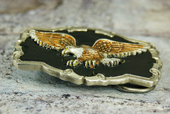 Flying Eagle western belt buckle vintage 1983 Great American Buckle Co.