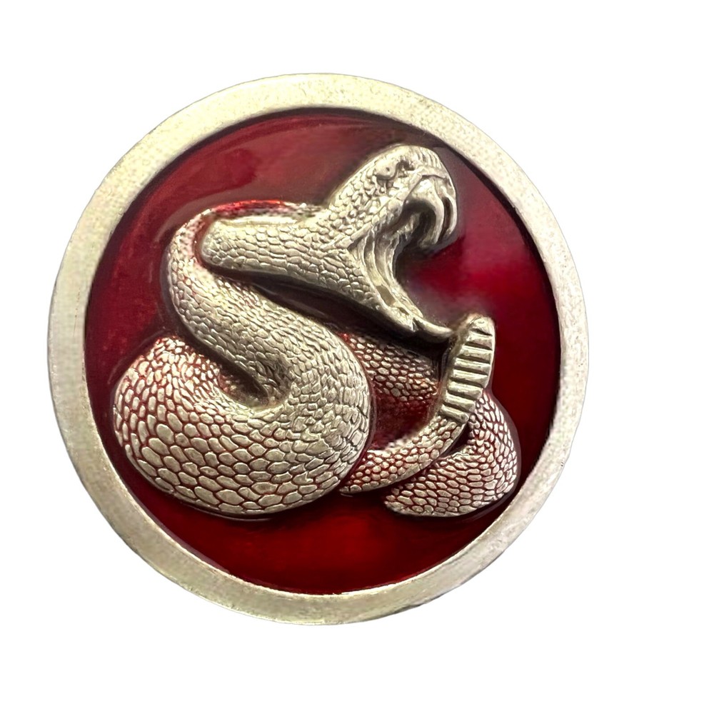 Rattlesnake Cowboy Style Round Belt Buckle Hebilla Vaquera Con Serpiente