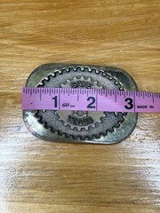 VINTAGE JOSTENS SCE 10 YEAR SAFETY AWARD BRASS BELT BUCKLE