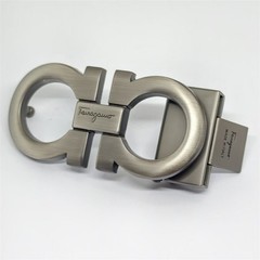 Ferragamo Belt Buckle Classic Alloy brushed gunmeta for 34-35mm leather strap