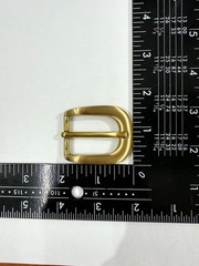 Solid Brass Satin Brass Belt Buckle Made in Italy Fits 0.98&Prime; Belt Strap