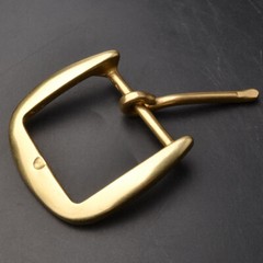 2pcs DIY heavy duty single prong brass leather belt buckle removable clasp for