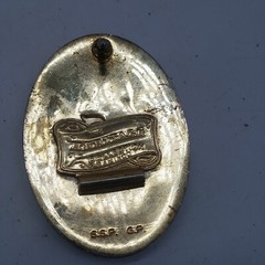 Aminco Heritage Collection T Initial Silver and Gold Plated Western Belt Buckle