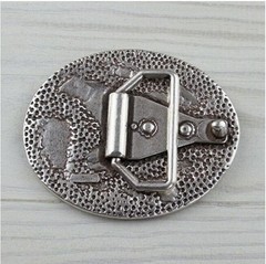 Oval Eagle Belt Buckle, Antique Silver, Western Cowboy Statement Belt Buckle
