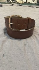 Cabela&rsquo;s Leather Buckle in Brown and Gold