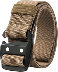 Tactical Stretch Belt for Men, 1.5&Prime; Military Work Rigger Elastic Nylon Hiking..