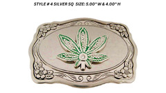 Reggae Rasta Belt Buckle New Men Women Green Metal Silver Style Fashion Gothic