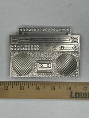 Cassette Tape Music Boom Box Rhinestones HIP HOP Rock Fashion Metal Belt Buckle