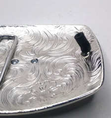 Rooster Western Cowboy Belt Buckle Hebilla Vaquero Rodeo Gallo Del Cielo, Silver