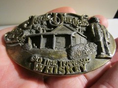 1989 JACK DANIEL&rsquo;S OLD TIME TENNESSEE WHISKEY BELT BUCKLE – HEAVY – GW-26