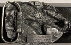 Vintage Siskiyou “I’d Rather Be Fishing” Pewter Belt Buckle 1985