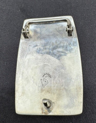 1950&rsquo;S EAGLE STERLING SILVER 38G HAND CRAFTED BELT BUCKLE ZUNI HOPI/NAVAJO? N473