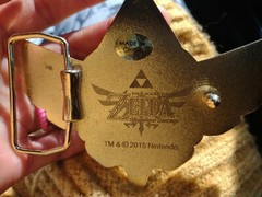 The Legend Of Zelda Belt Buckle Nintendo 2015 scratch.(No belt included)