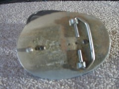 Unbranded Polished Brown Stone Western Cowboy Silver Belt Buckle
