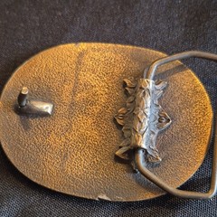 NRA Golden Eagles Men’s Western Oval Metal Belt Buckles Lot of 2, 1.75in