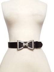 On Sale: Shiny Silver Crystal Bow Tie Belt Buckle