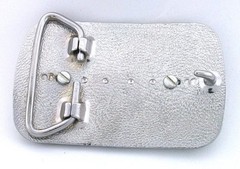 Rectangle Mookite Jasper Cab Cabochon Gunmetal Silver Color Belt Buckle EPBB159