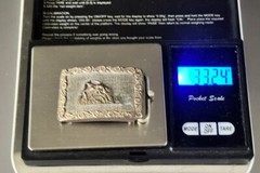 Vintage Mexico Sterling Silver 925 2 tones Woman Aztec Mayan Calendar buckle #7