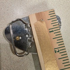 Belt Buckle Unisex Silver Chrome, Tigers Eye Stone Western Boho, EUC