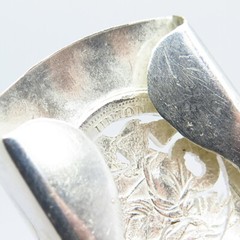 925 Sterling Silver Antique 1907 Peruvian Dinero Coin Belt Buckle