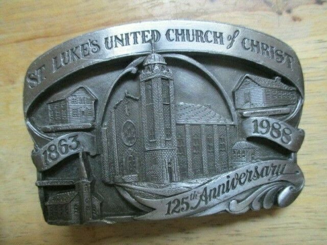 St. Luke&rsquo;s United Church of Christ collectible belt buckle 125th anniversary