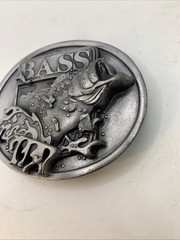 Bass Anglers Sportsman 1990s Society Belt Buckle Made in U.S.A. New No Box Rare