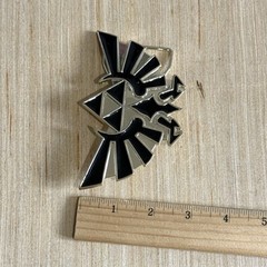 The Legend Of Zelda Triforce Belt Buckle Metal Preowned Black n Gold Read Below!