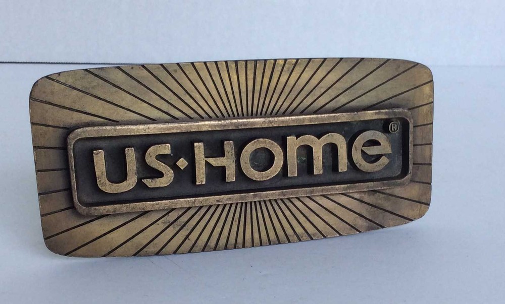 Vintage 1970&rsquo;s or 1980&rsquo;s U. S. Home Brass Belt Buckle