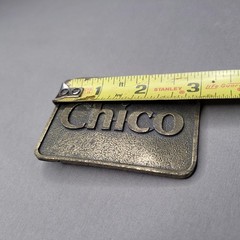 Chico Belt Buckle Mens One Size Antique Brass Tone Rectangular Western Cowboy CA