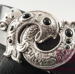 Emblem King Queen Silver Belt Buckle Interchangeable Buckle
