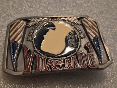 Bergamot MIA POW USA Belt Buckle Pre-Owned Free Shipping