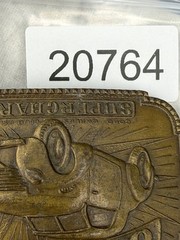 Vintage Cord 812 Car Belt Buckle Supercharged Gold Tone