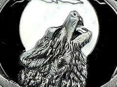 Belt Buckle Howling Wolf Moon Feathers Fenrir For 40mm Belt Pagan Norse Viking