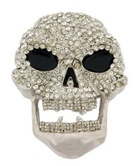 Skull Belt Buckle Men Encrusted Blinged Out Smokin Winged Bikers Rare Halloween