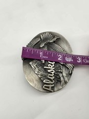 Vintage Alaska Bald Eagle Pewter Belt Buckle Siskiyou Buckle Co Americana 1990