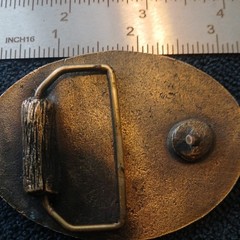 Vintage 1970s Solid Brass Masonic Belt Buckle